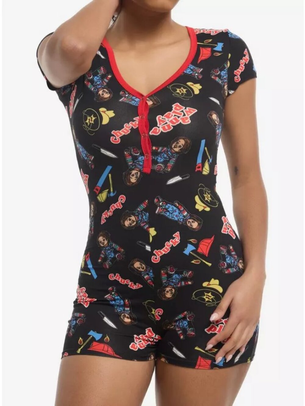 Hot Topic Chucky Wanna Play Romper Size XL